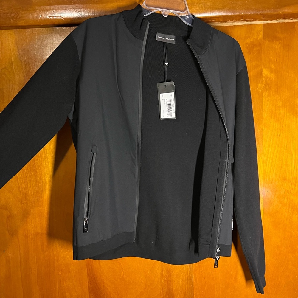 Emporio Armani black Blouson Jacket